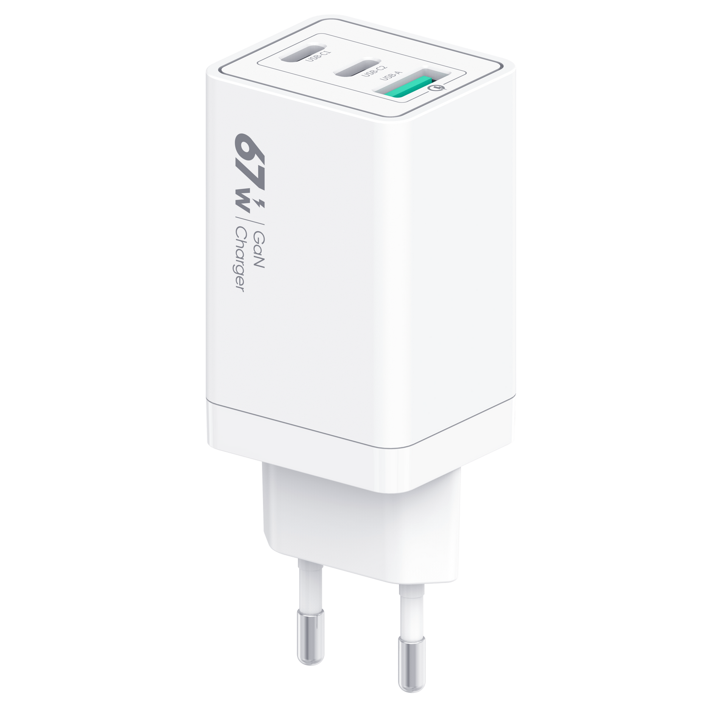 GaN 67W Dual Type-C & USB High Power Charger