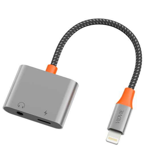 Lightning to Lightning+DC 3.5mm Digital Audio Converter