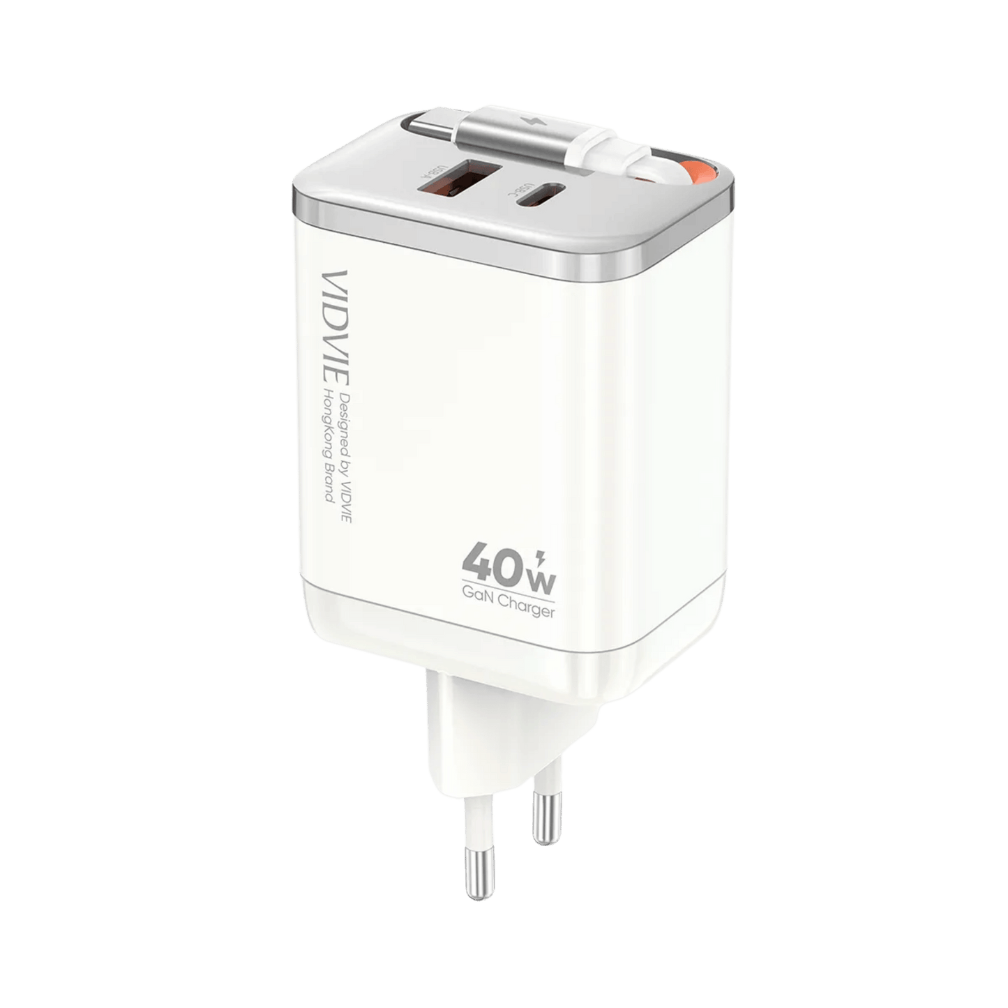 Retractable Cord GaN Fast Charger | 40W