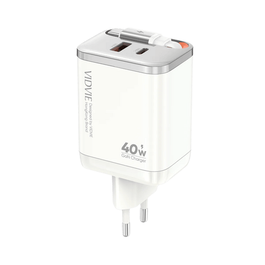 Retractable Cord GaN Fast Charger | 40W