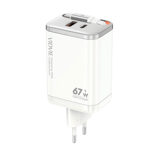 Retractable Cord GaN Fast Charger | 67W