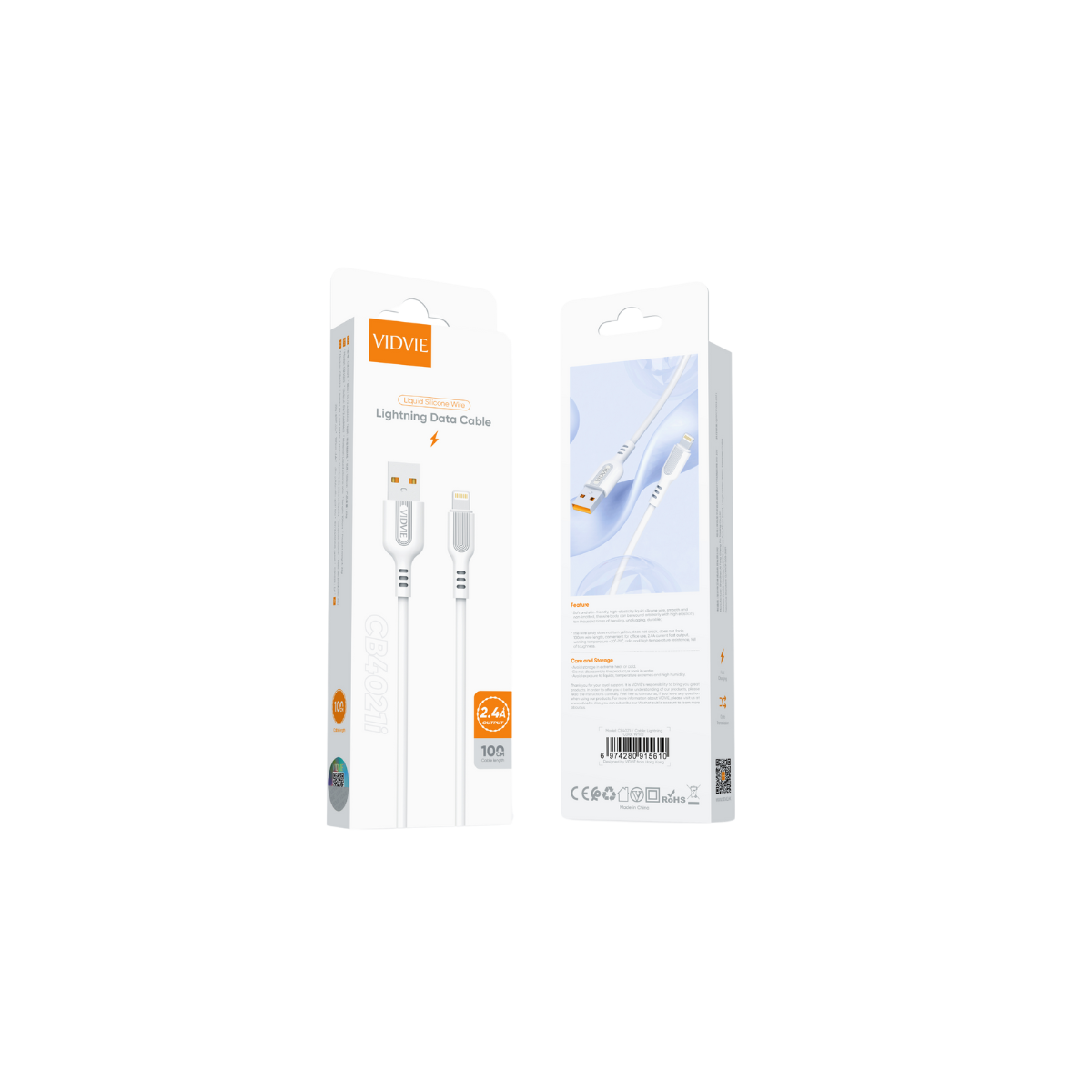 Liquid Silicone Lightning Data Cable 2.4A
