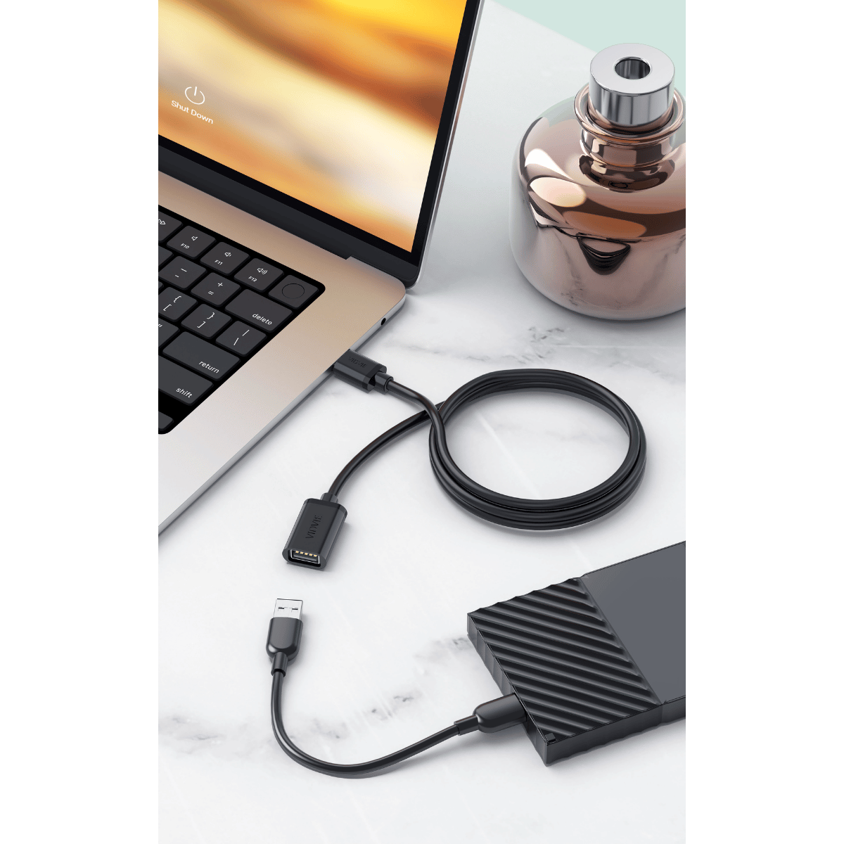 Male to Female Extension Cable - Long Length