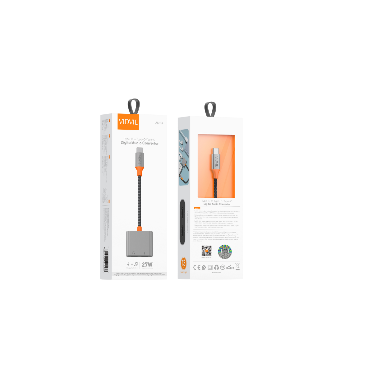 Type-C to Type-C+Type-C Digital Audio Converter