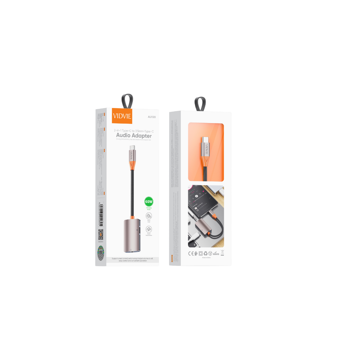 Audio Adapter | 2-IN-1 Type-C to 3.5mm AUX+Type-C