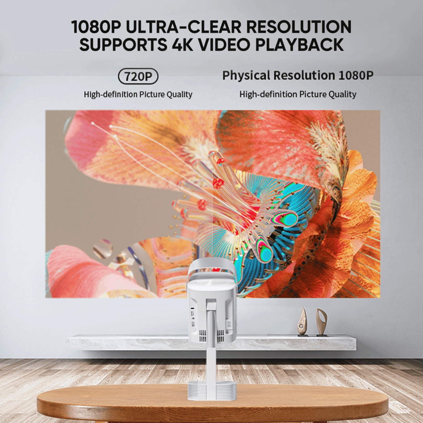 Autofocus Multifunctional HD Intelligent Projector