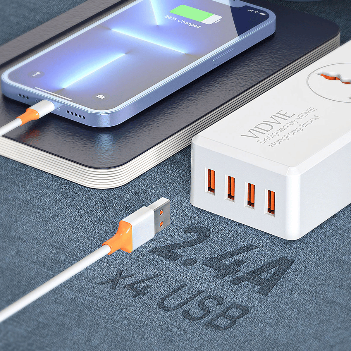 2,400W 4 USB Power Strip