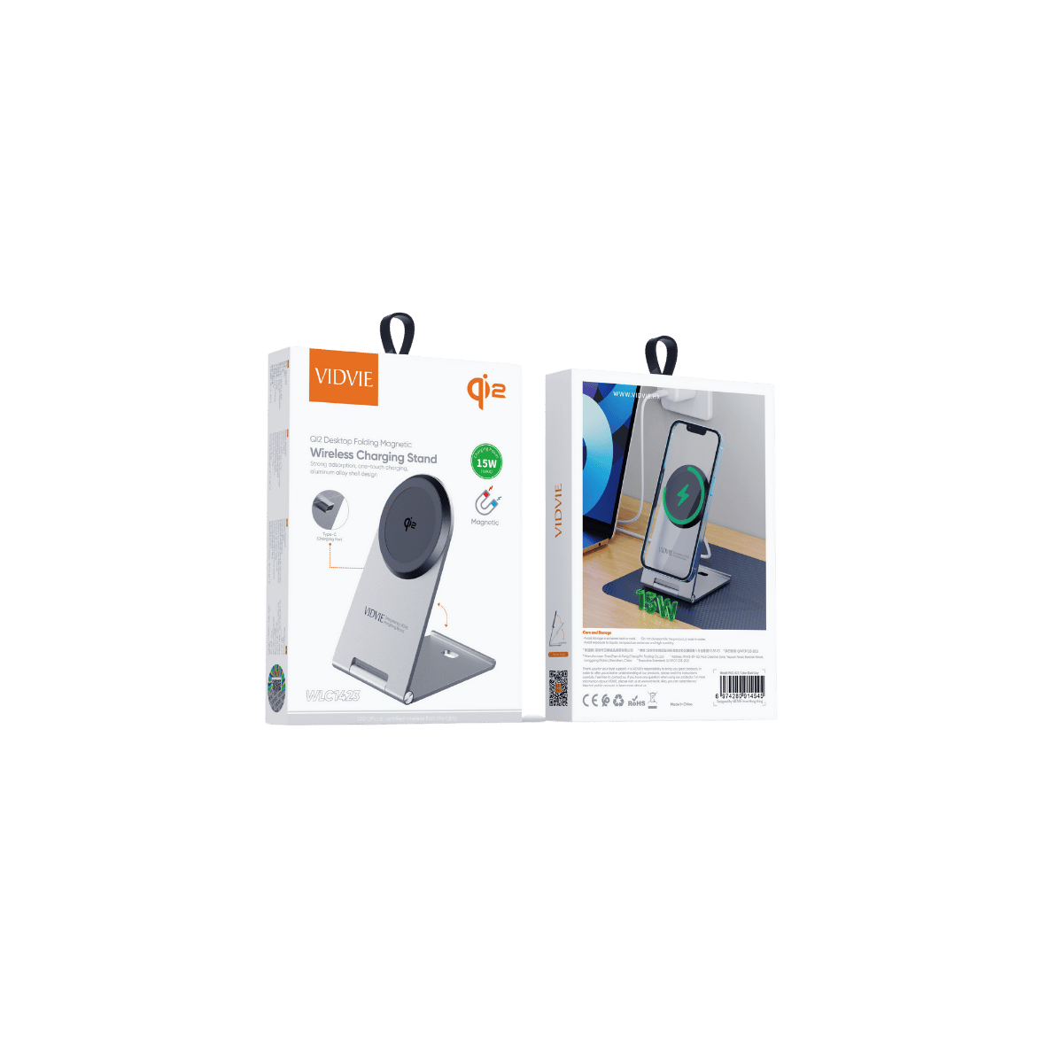 QI2 Desktop Folding Magnetic Wireless Charging Stand