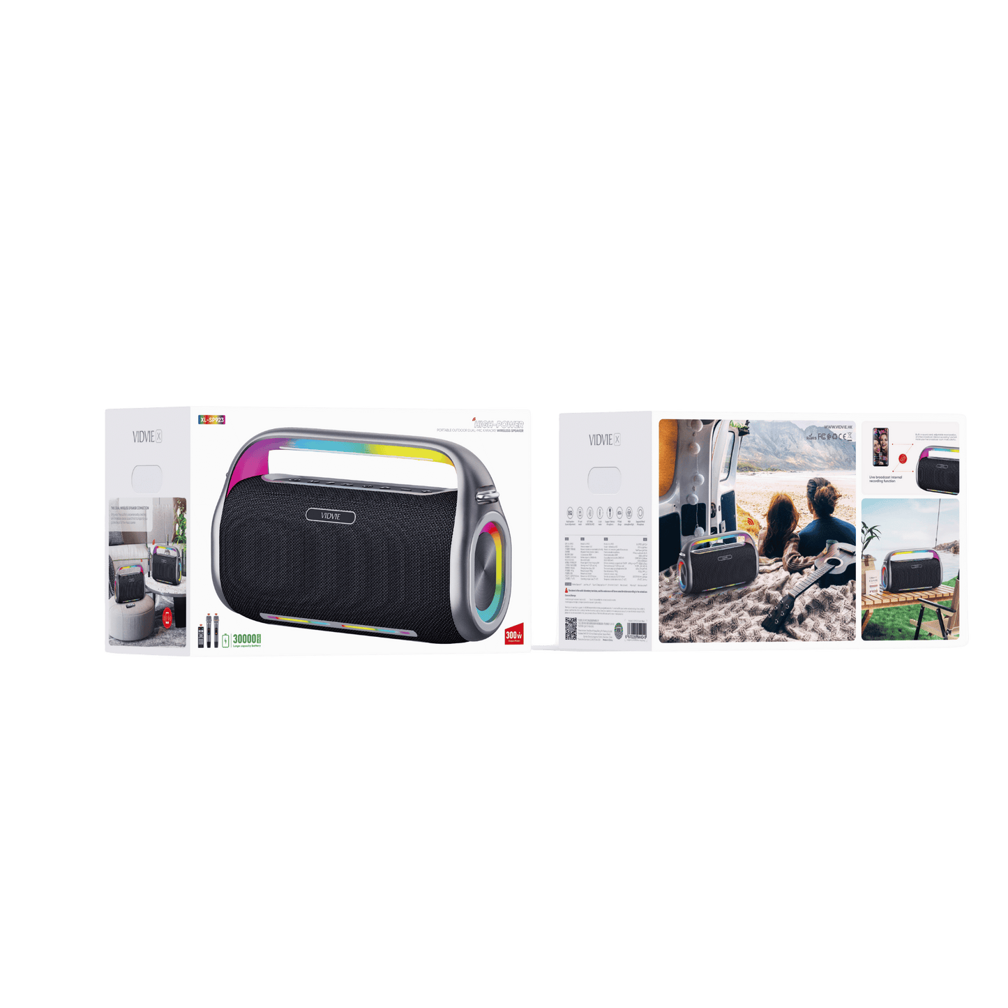 Portable Outdoor Dual-Mic Karaoke Wireless Speaker