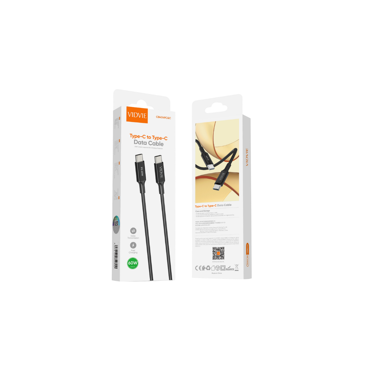 Type-C to Type-C Data Cable 100cm 60W