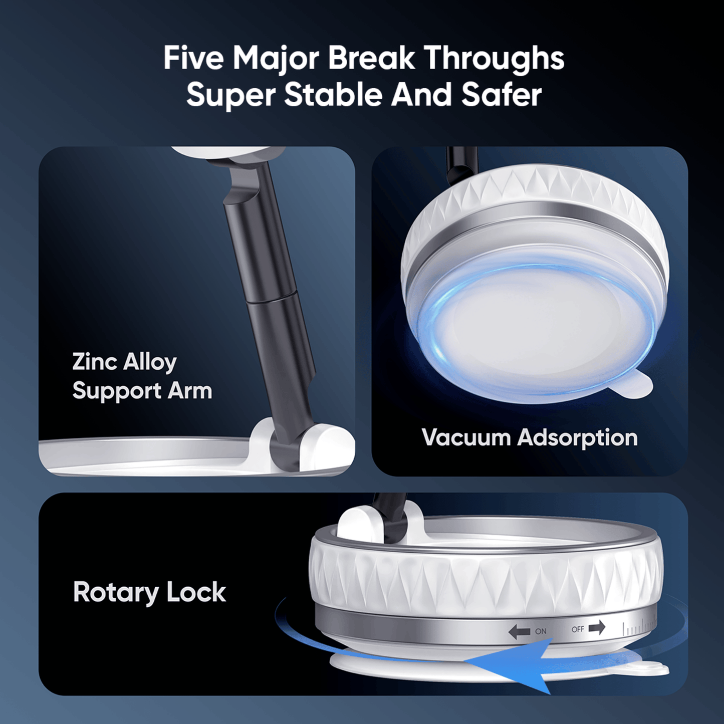 Suction Cup Type Magnetic Folding Car Holder