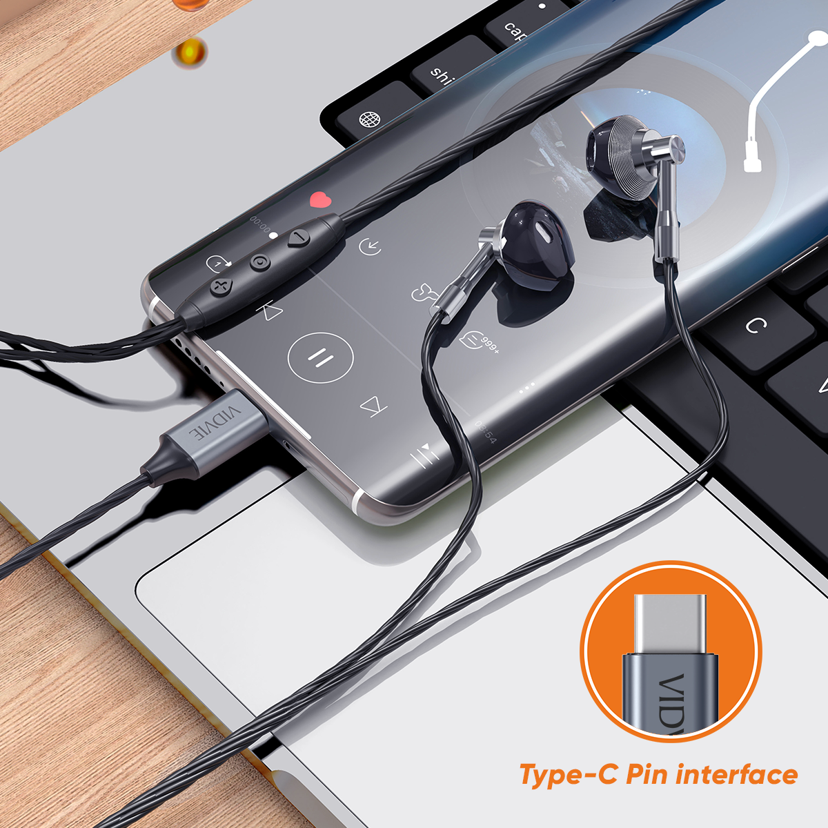 Type-C Semi-in-Ear Wired Headset