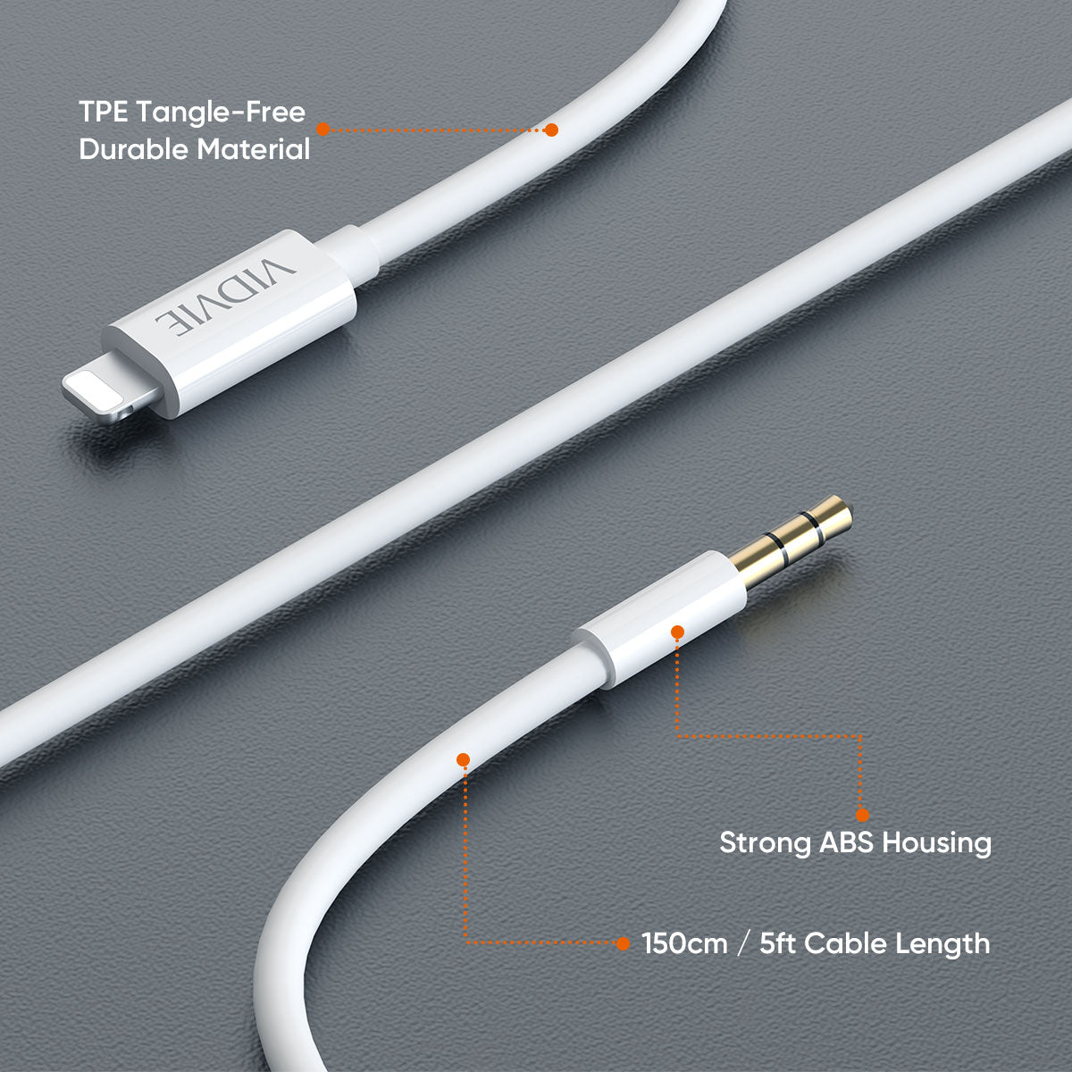 iP & 3.5mm Aux Cable 150cm