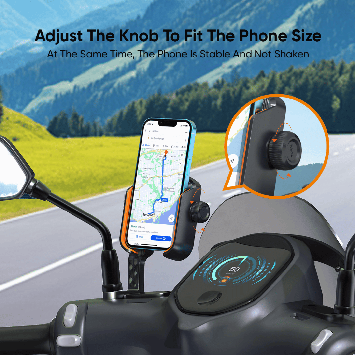 Outdoor Cycling Phone Rotating Holder
