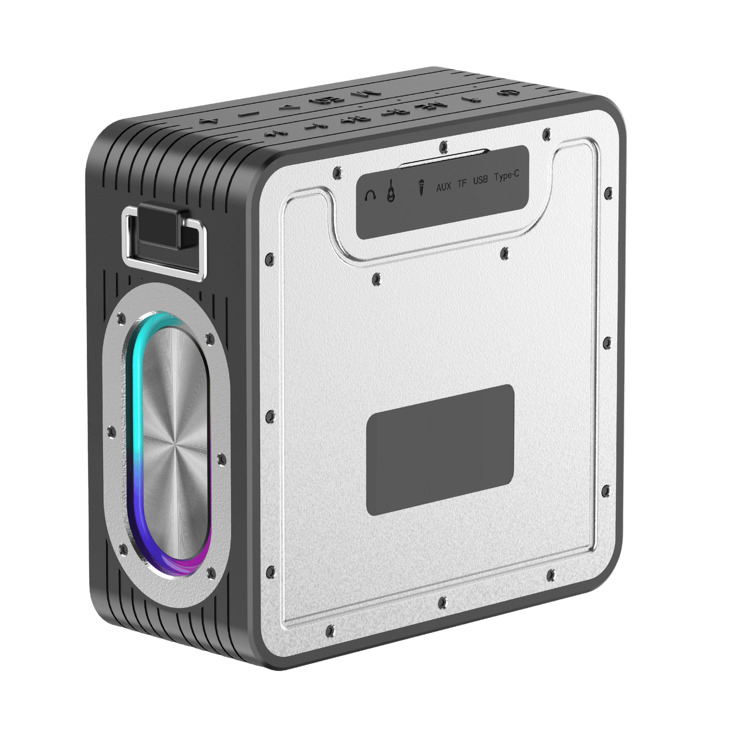 Subwoofer Outdoor Portable Strap Dual Microphone Karaoke Wireless Speaker