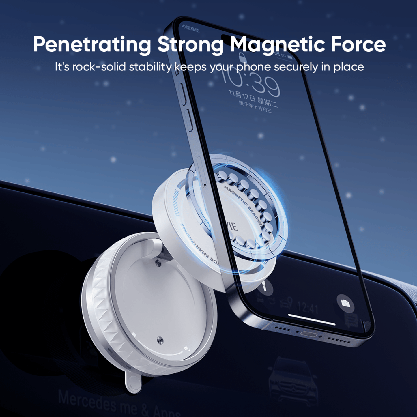 Suction Cup Type Magnetic Folding Car Holder