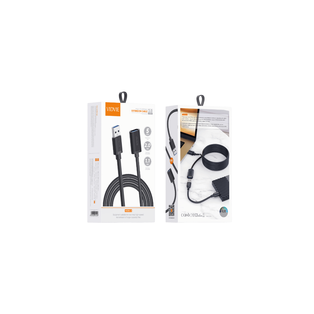 Male to Female Extension Cable - Long Length