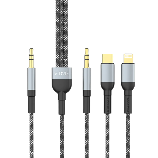 3 IN 1 Braided Wire Aux Cable