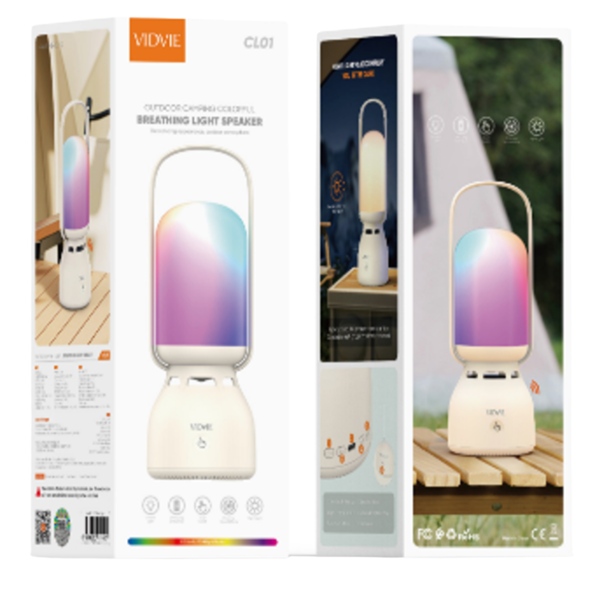 Outdoor Camping Colorful Breathing Light Speaker