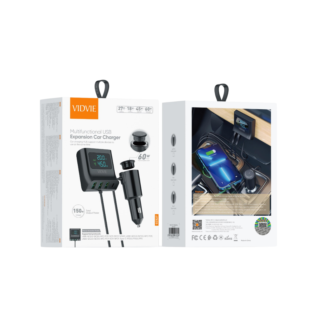 Multi-Functional USB Expansion Car Charger