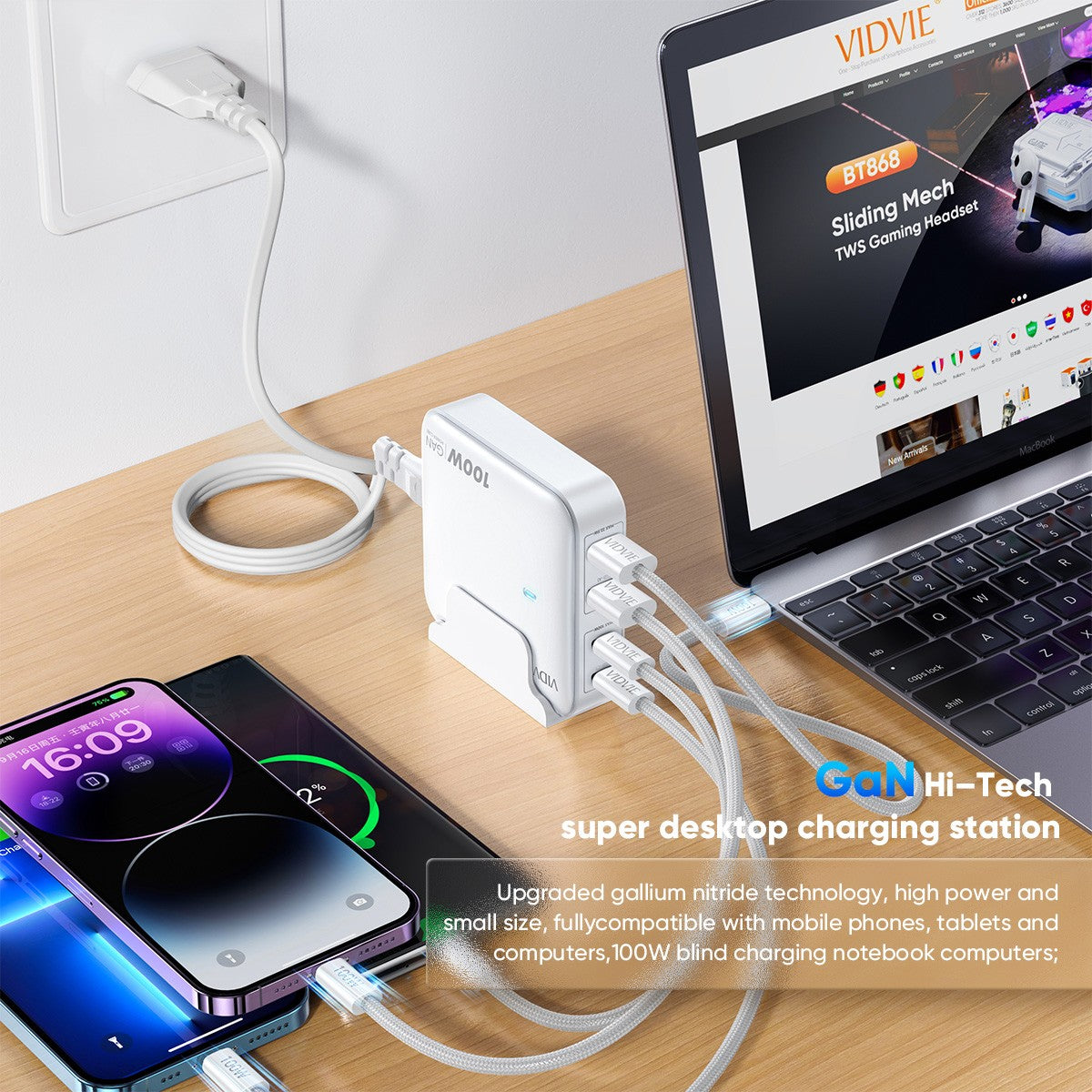 100W Desktop GaN Charger