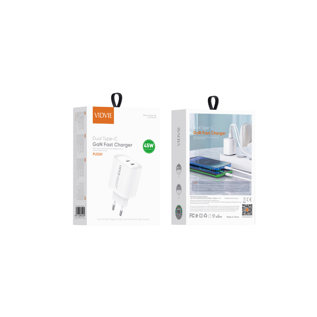 GaN Dual Type-C 45W Fast Charger