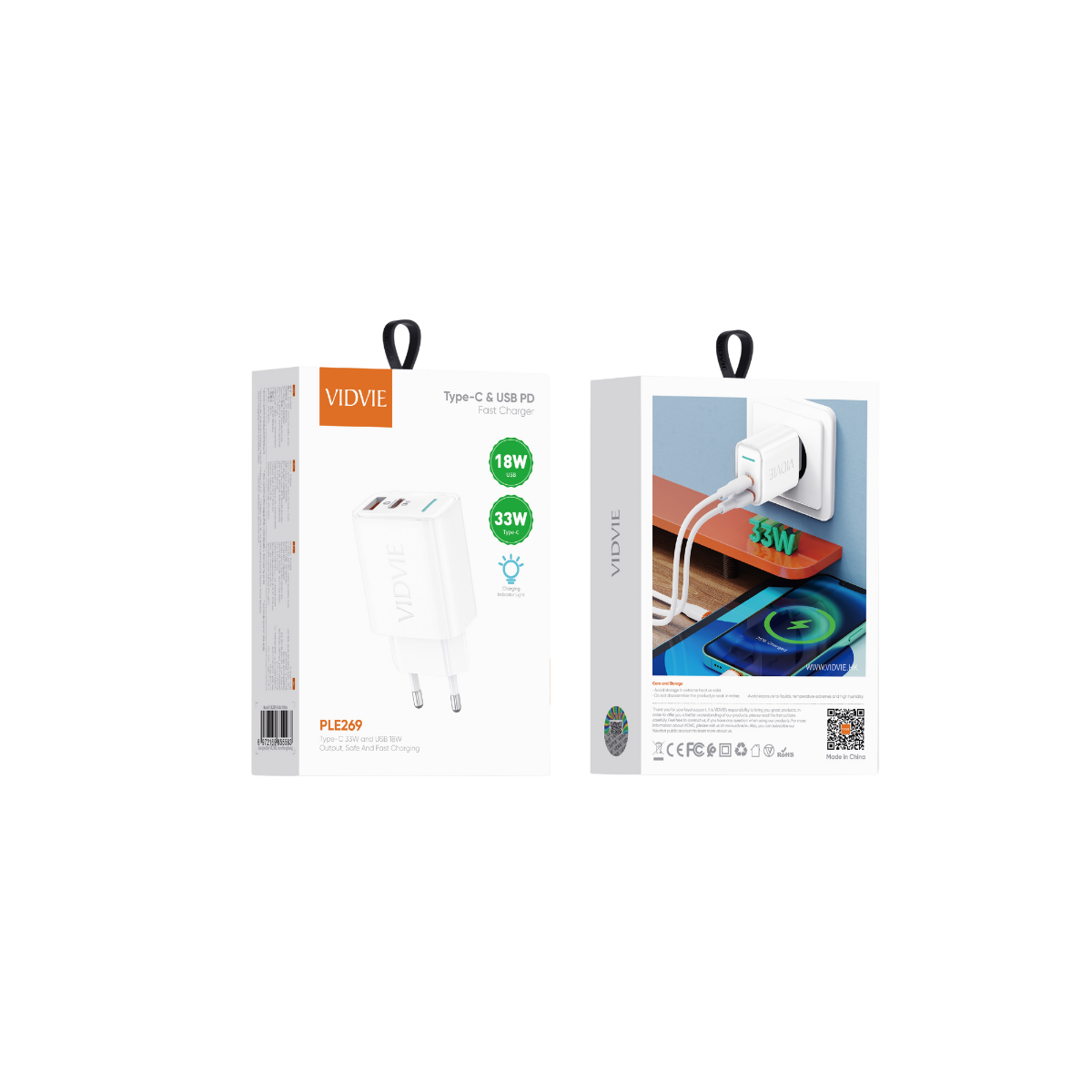 33W Type-C & 18W USB PD Fast Charger