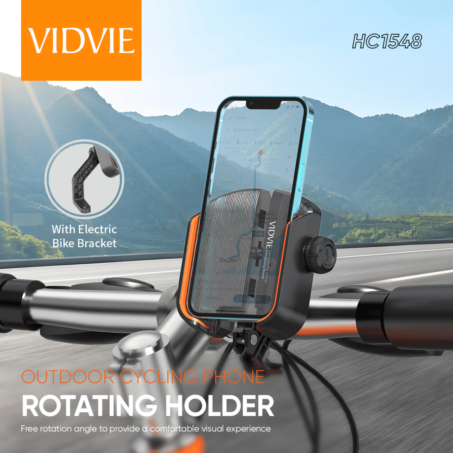 Outdoor Cycling Phone Rotating Holder