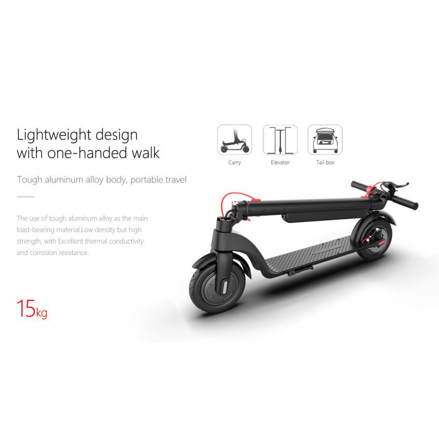 ESC02 Urban 350W Electric Scooter – 32km/h, 45km Range, 10” Tires, Lightweight Design
