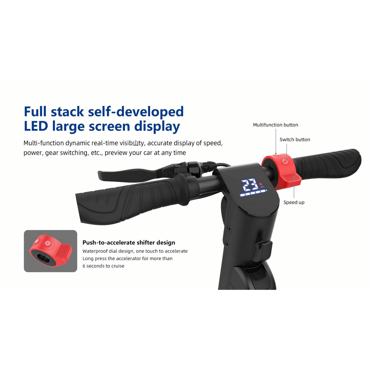 ESC03 Pro 450W Electric Scooter – 35km/h, 50km Range, 10” Tires, Dual Suspension