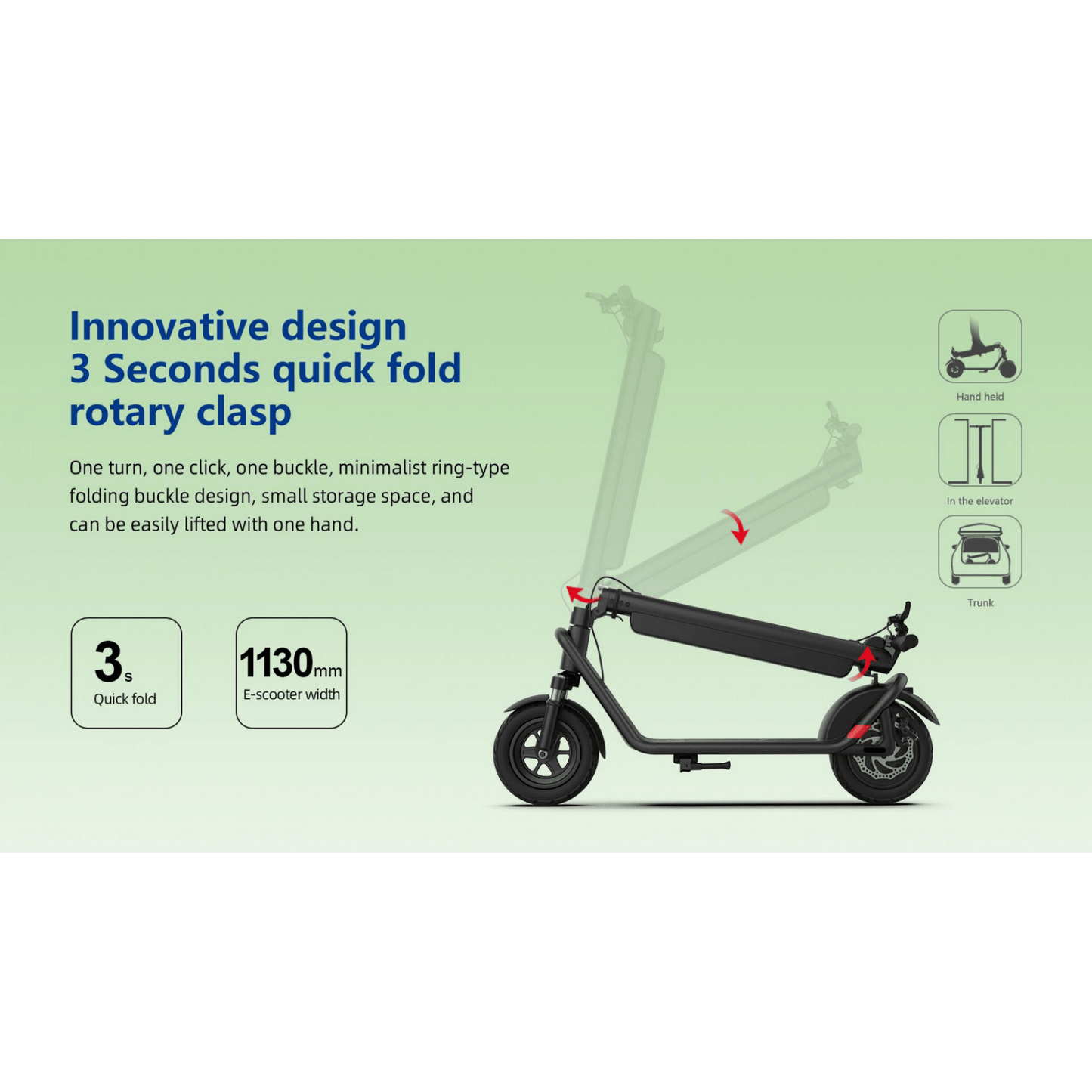 ESC03 Pro 450W Electric Scooter – 35km/h, 50km Range, 10” Tires, Dual Suspension