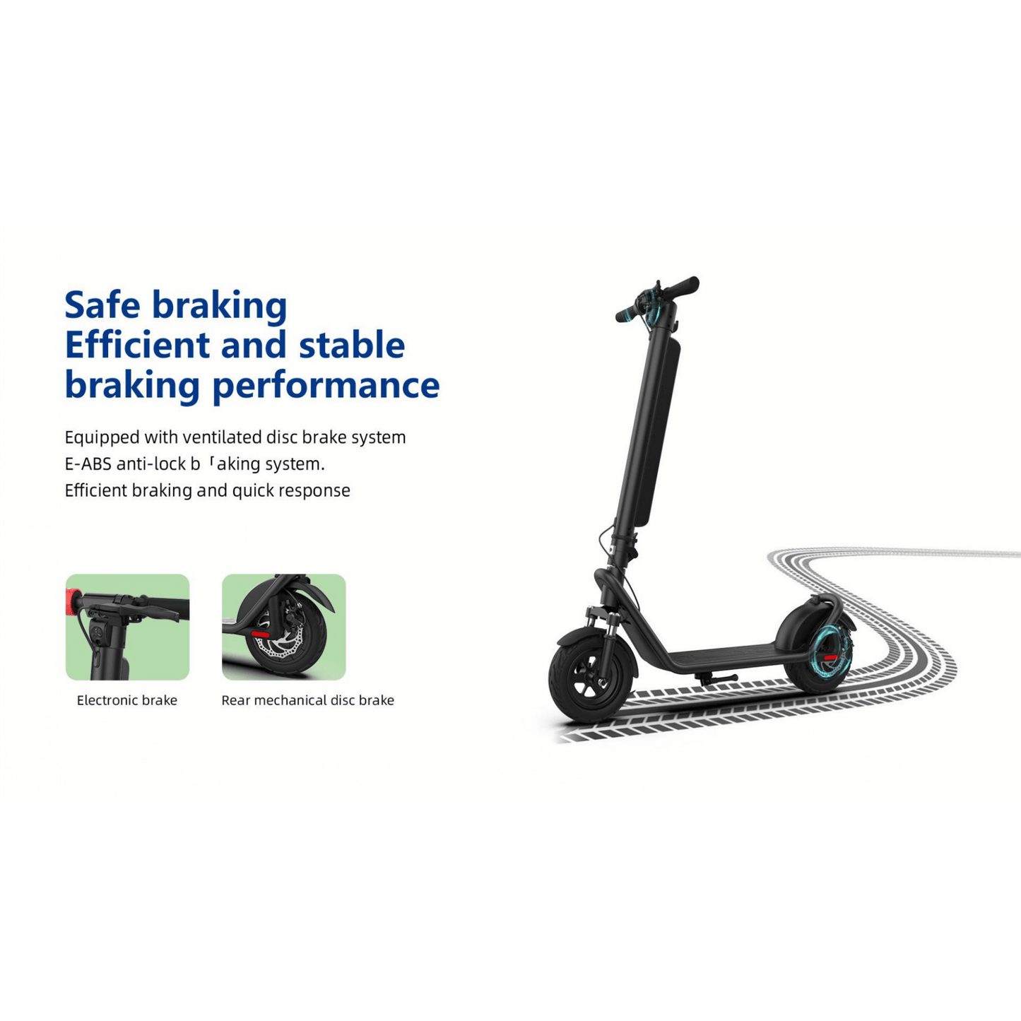 ESC03 Pro 450W Electric Scooter – 35km/h, 50km Range, 10” Tires, Dual Suspension