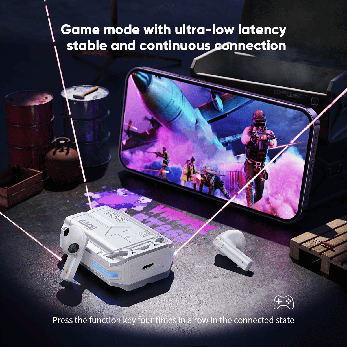 Sliding Mech Wireless Gaming Headset