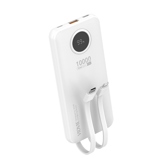 10,000mAh 2-IN-1 Charging Power Bank With Dual Wire