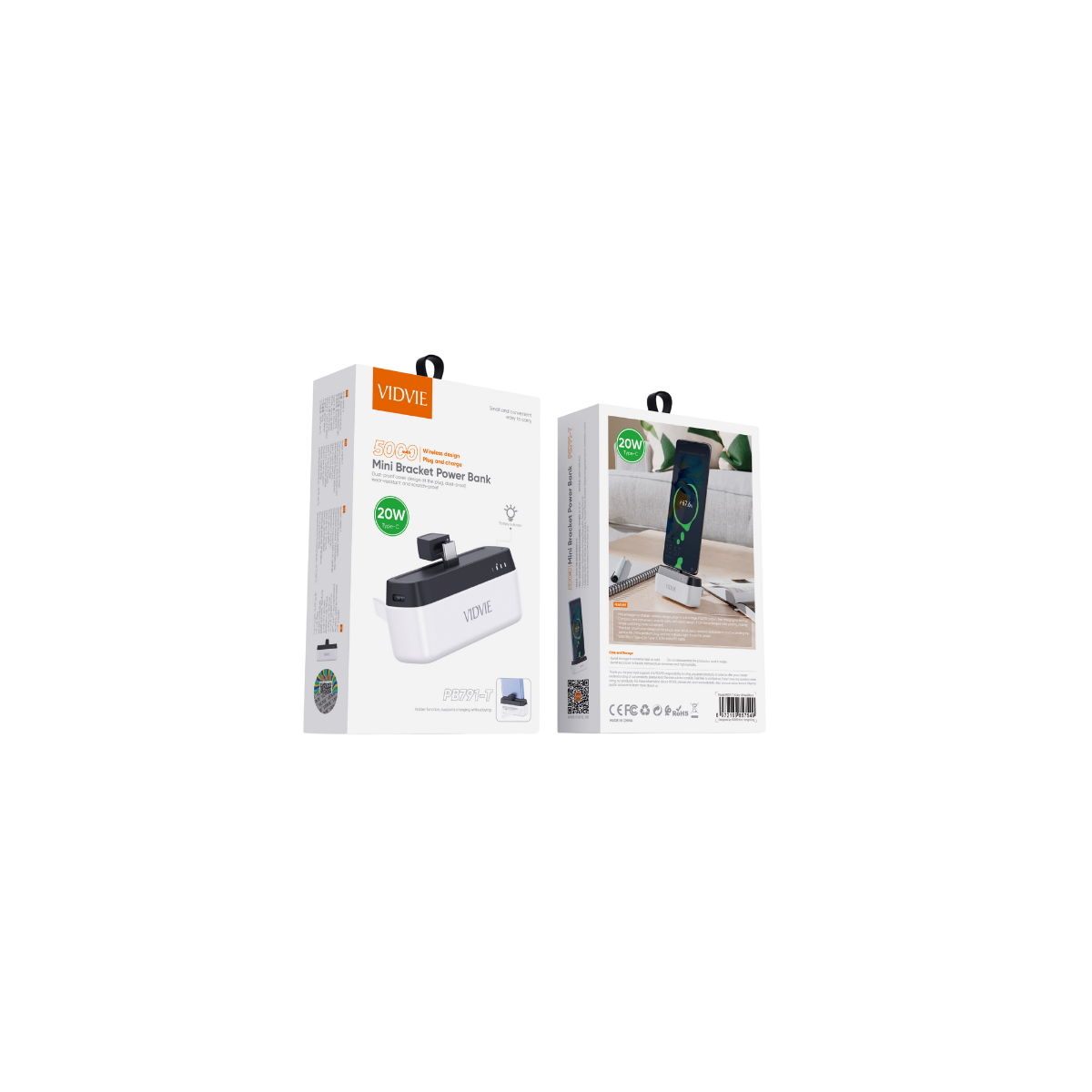 5,000mAh Mini Bracket Powerbank | Type-C