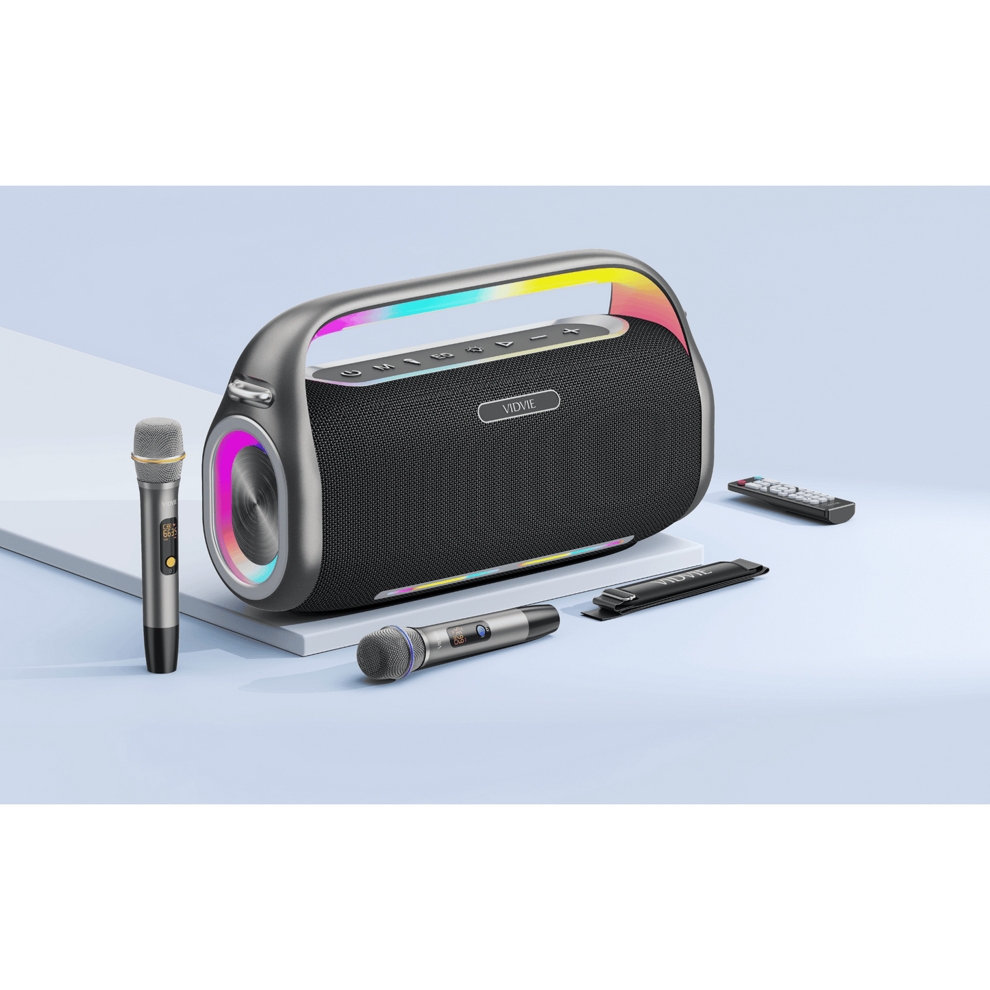 Portable Outdoor Dual-Mic Karaoke Wireless Speaker