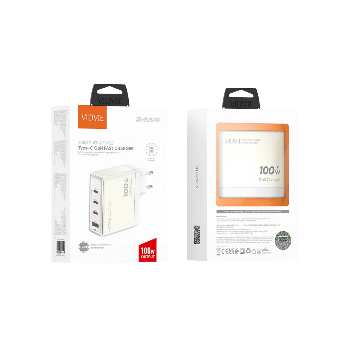 Single USB & Three Type-C GaN Fast Charger | 100W