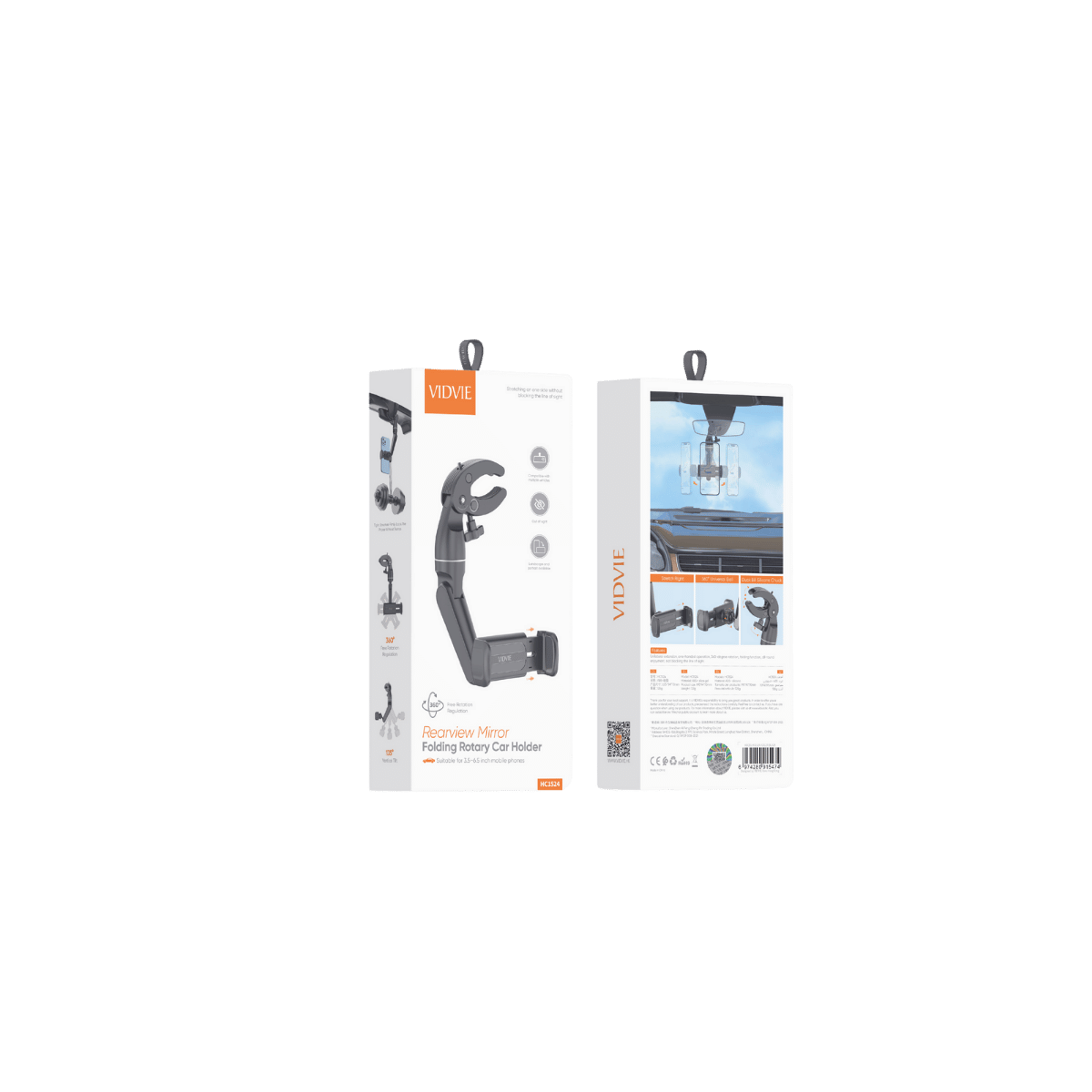 Rearview Mirror Folding Rotary Car Holder