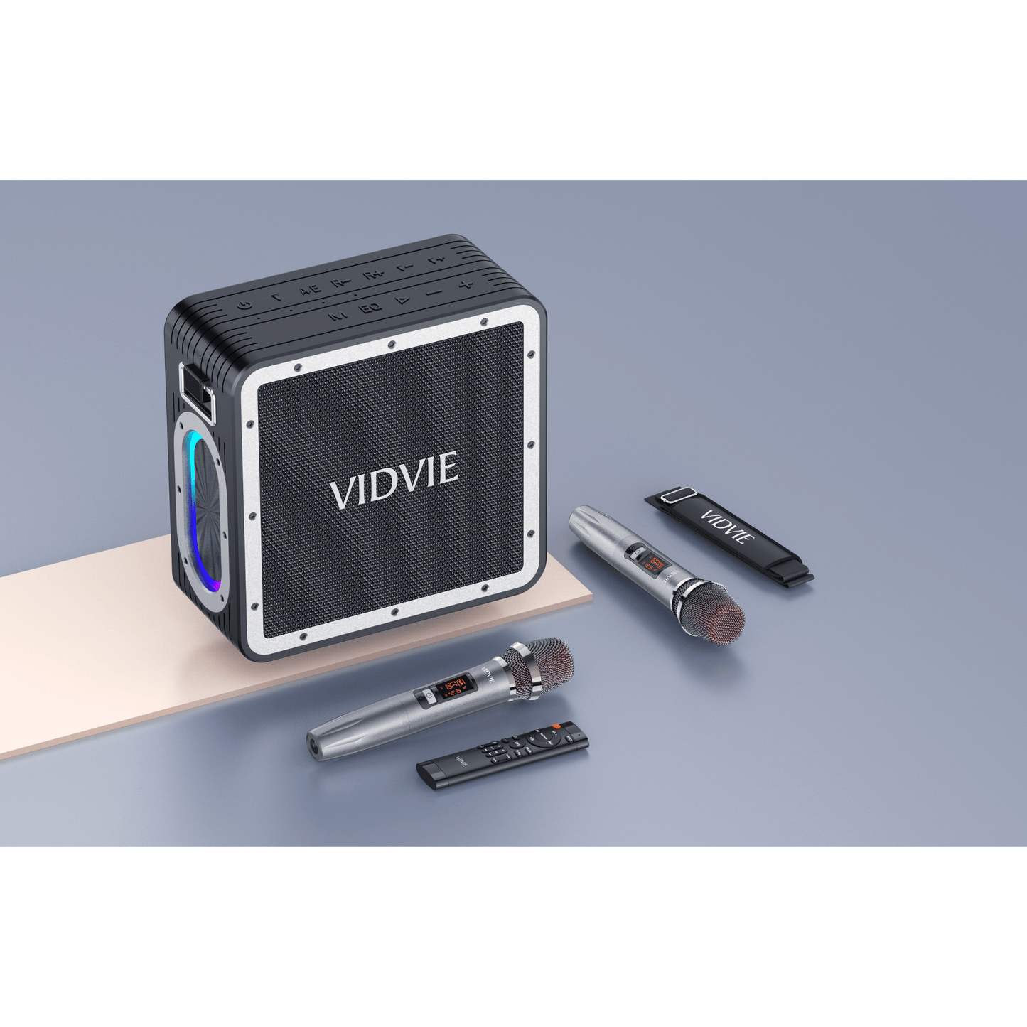 Subwoofer Outdoor Portable Strap Dual Microphone Karaoke Wireless Speaker