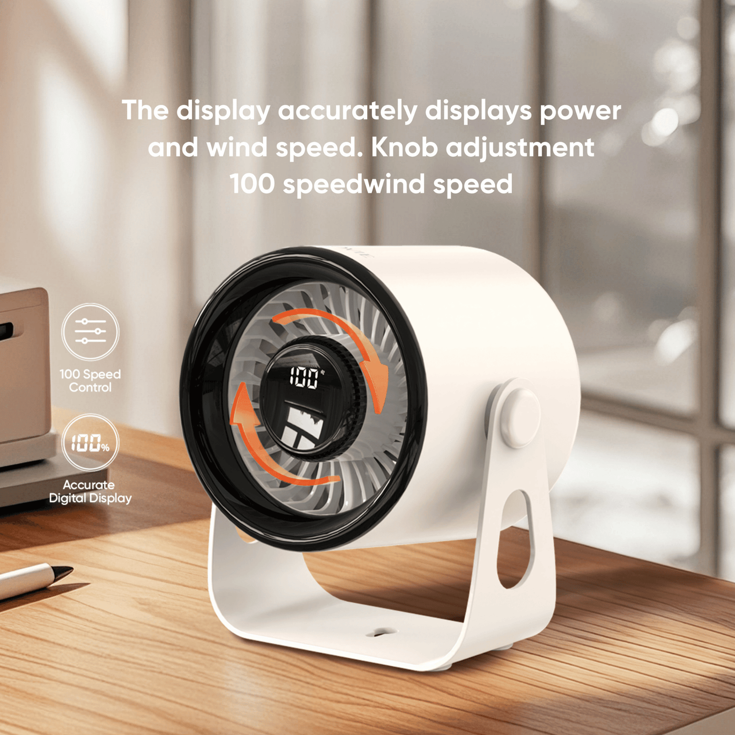 Digital Display Desktop Fan