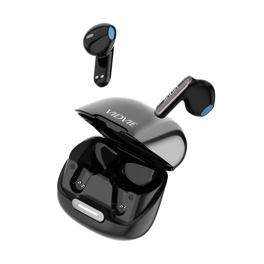 Semi-In-Ear Noise Cancelling TWS Wireless Earbuds (Black)