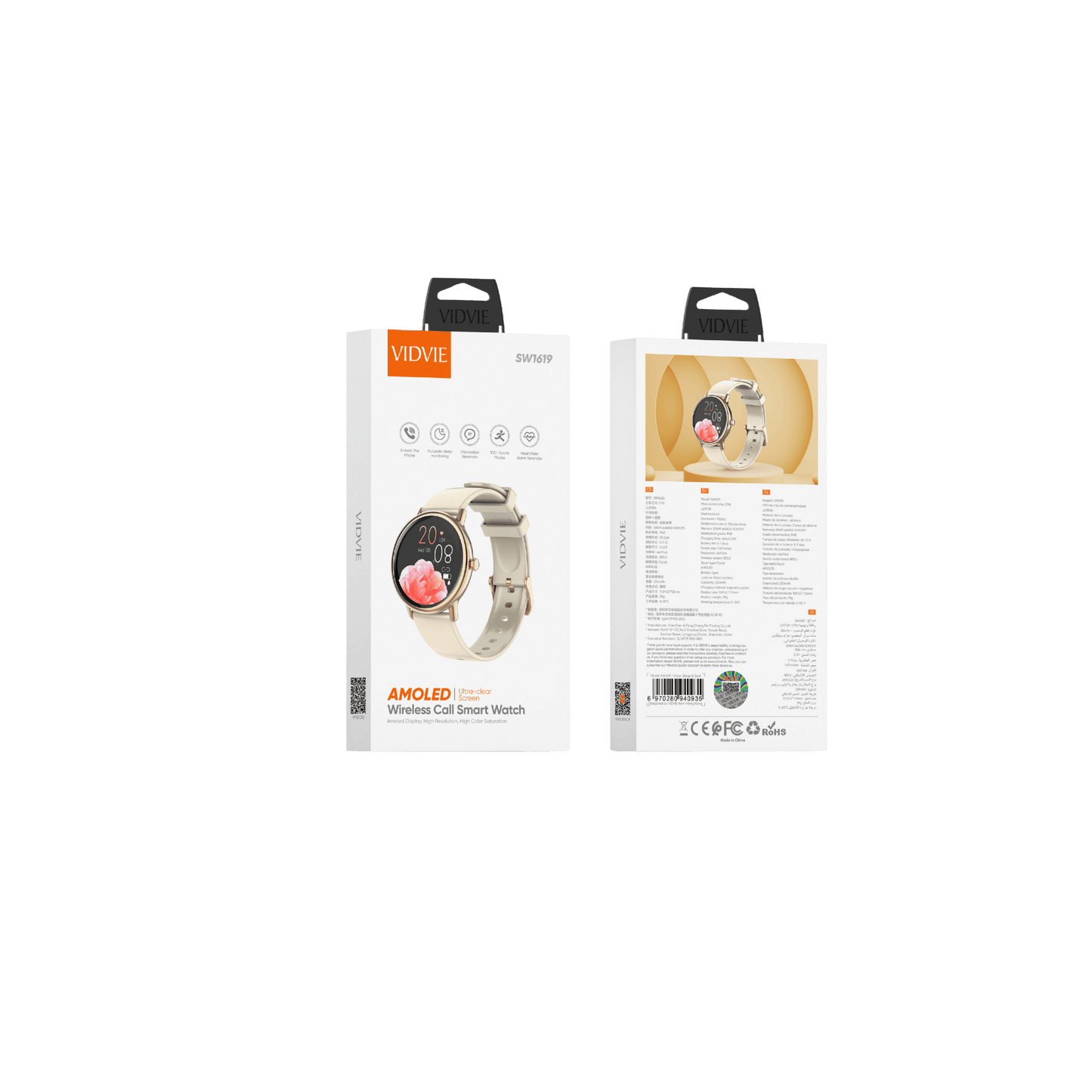 AMOLED Wireless Call Smart Watch