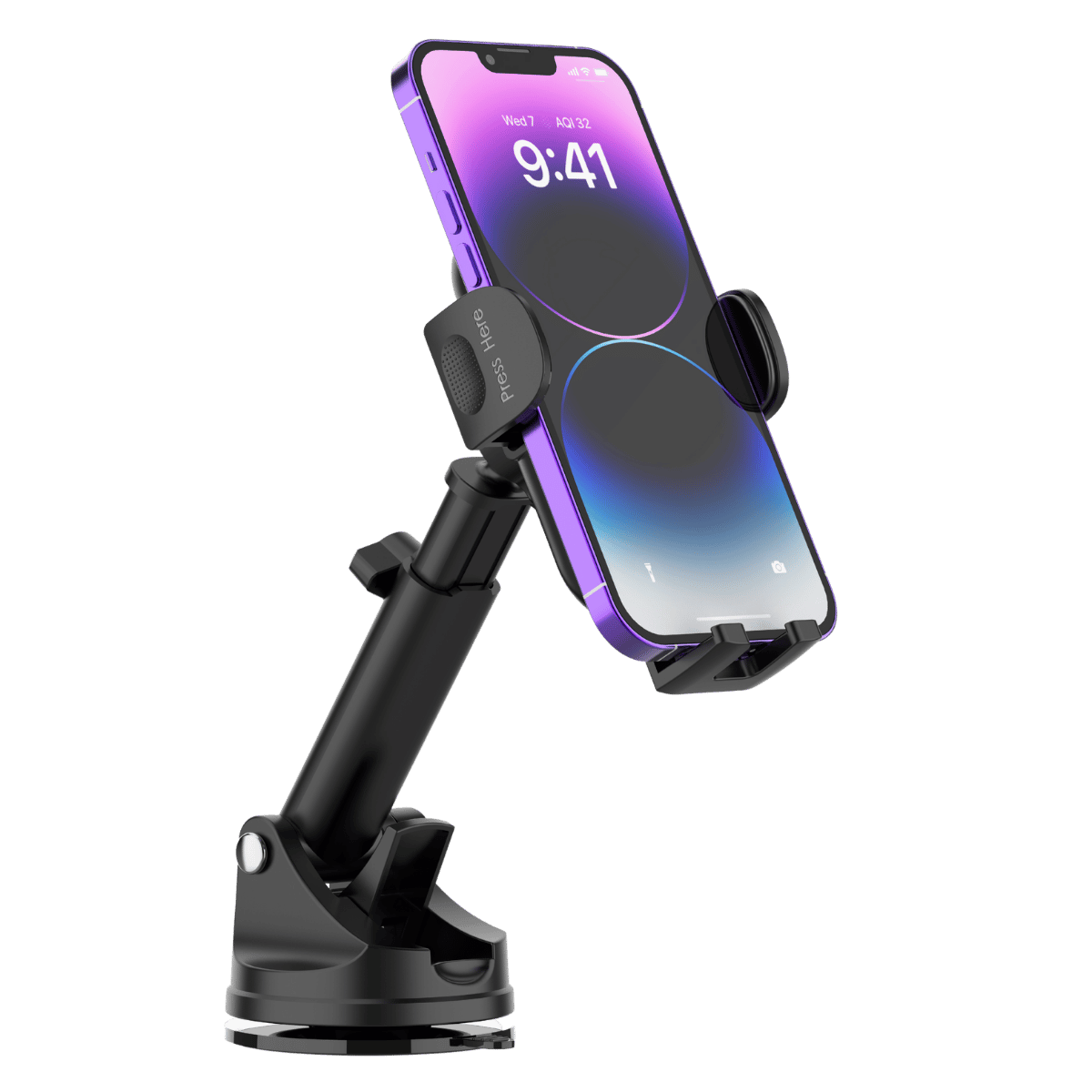 Wireless Charging Center Console Suction Cup Car Holder