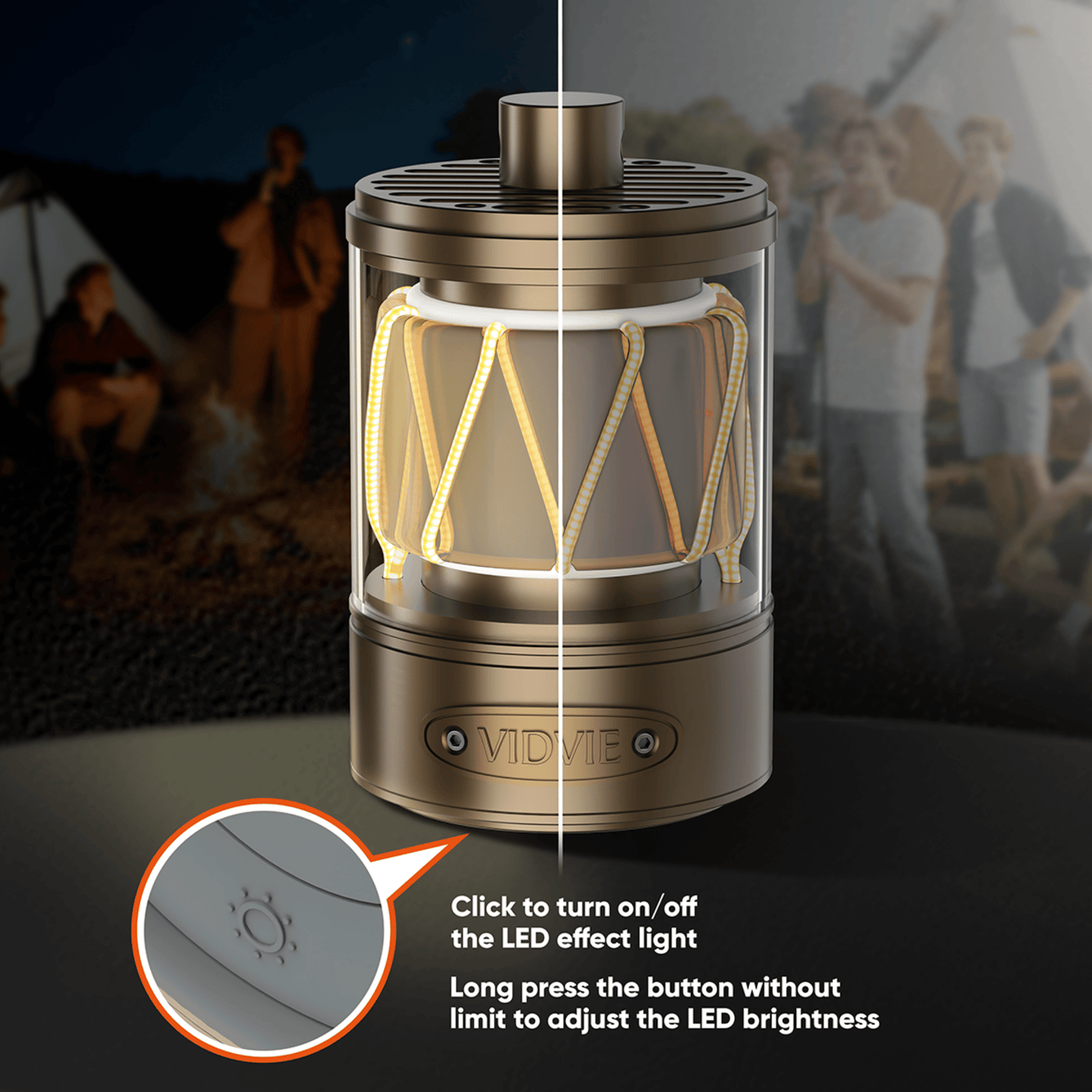 Outdoor Portable Night Lights Wireless Speaker