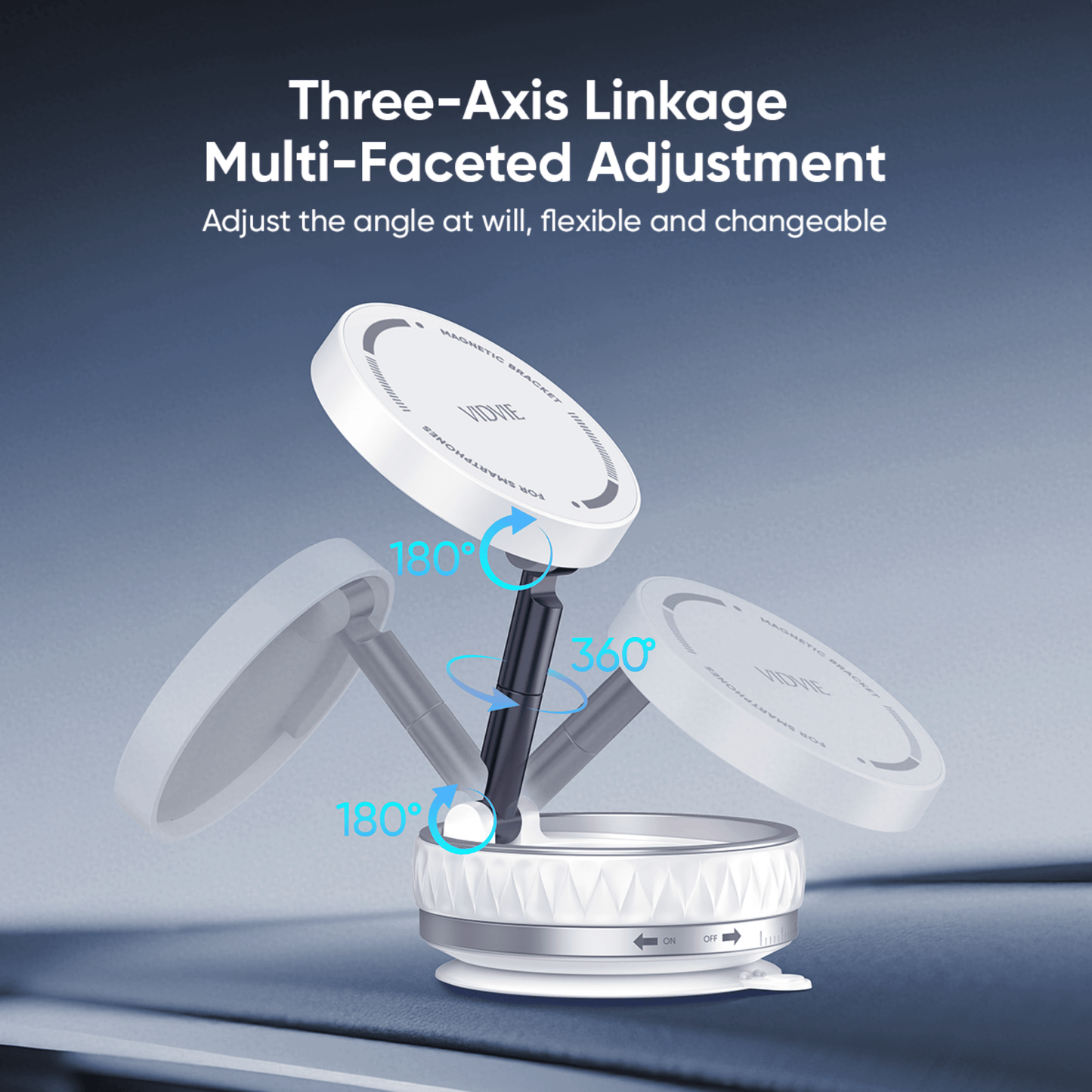 Suction Cup Type Magnetic Folding Car Holder