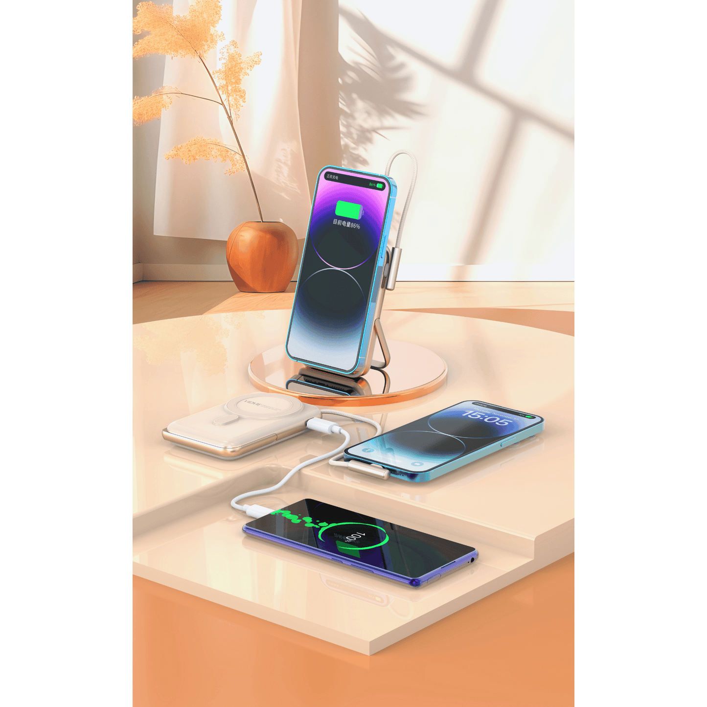 10,000mAh Magnetic Holder Wireless Power Bank
