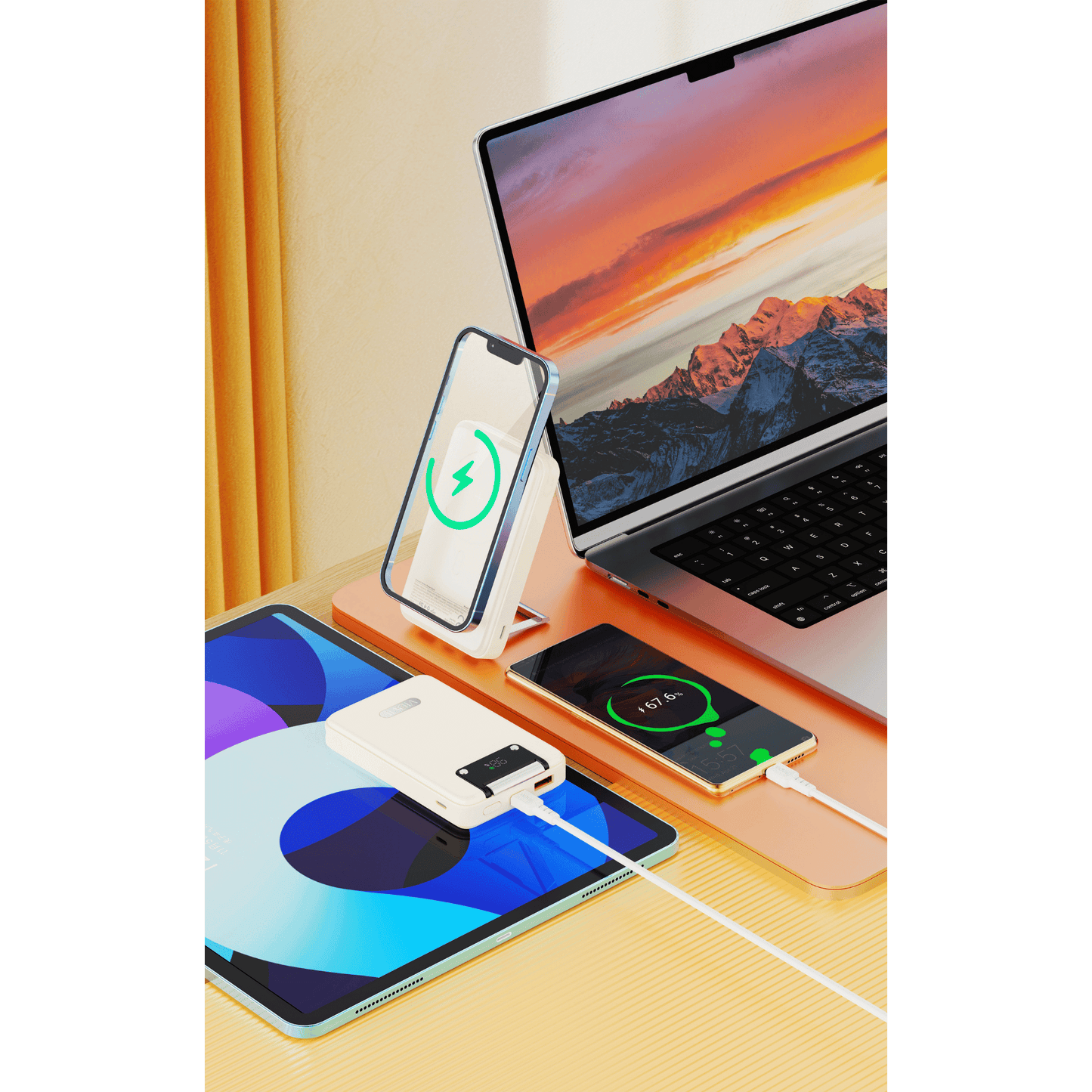 10,000mAh Magnetic Holder Wireless Power Bank