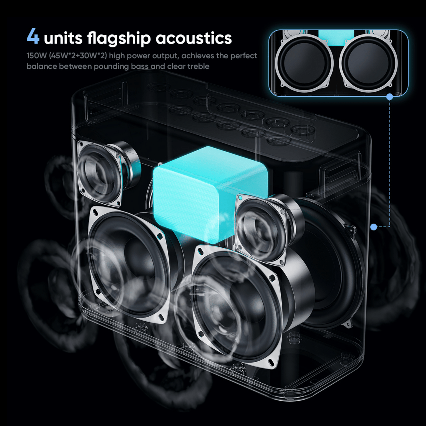 Portable Strap Outdoor Dual Microphone Karaoke Wireless Speaker