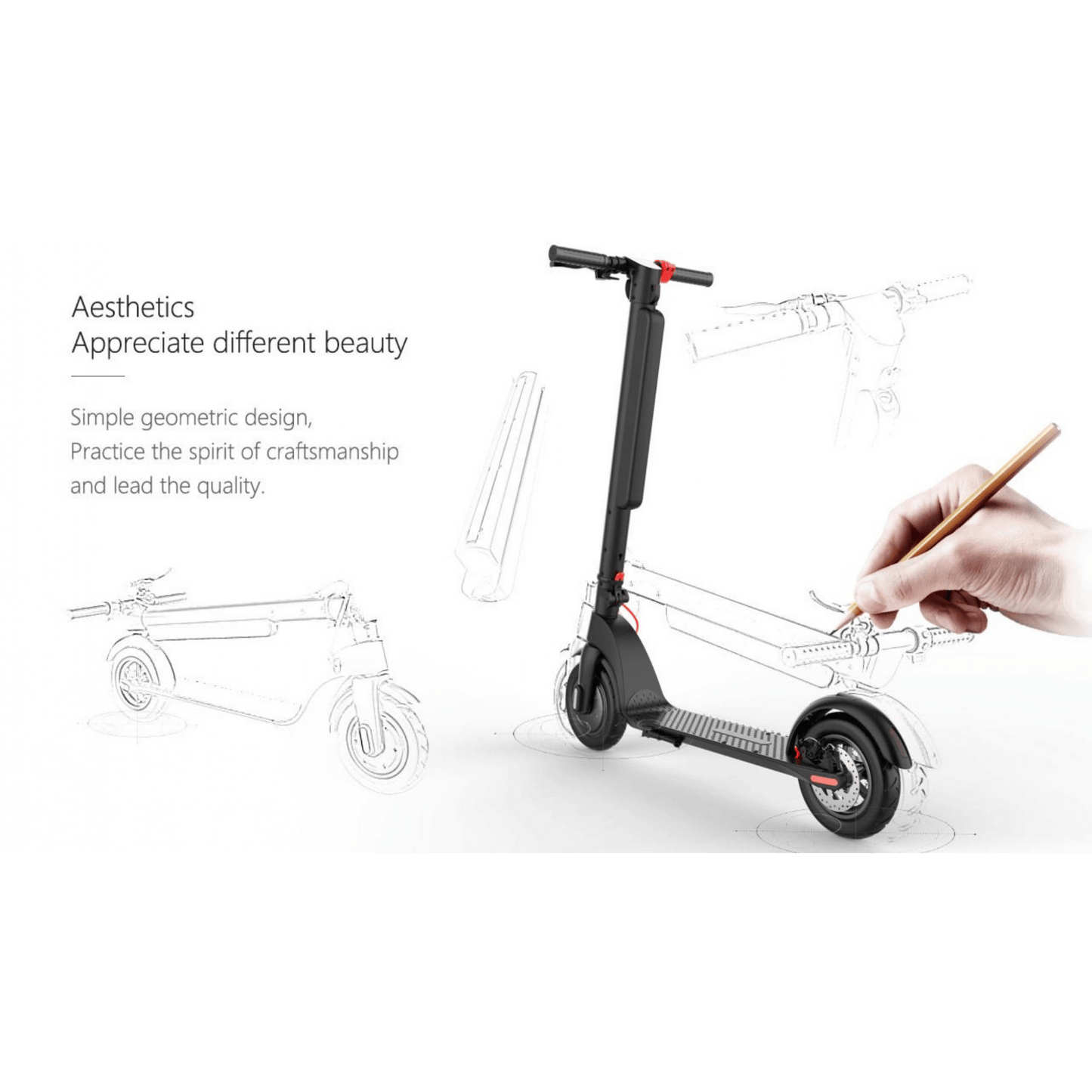 ESC02 Urban 350W Electric Scooter – 32km/h, 45km Range, 10” Tires, Lightweight Design