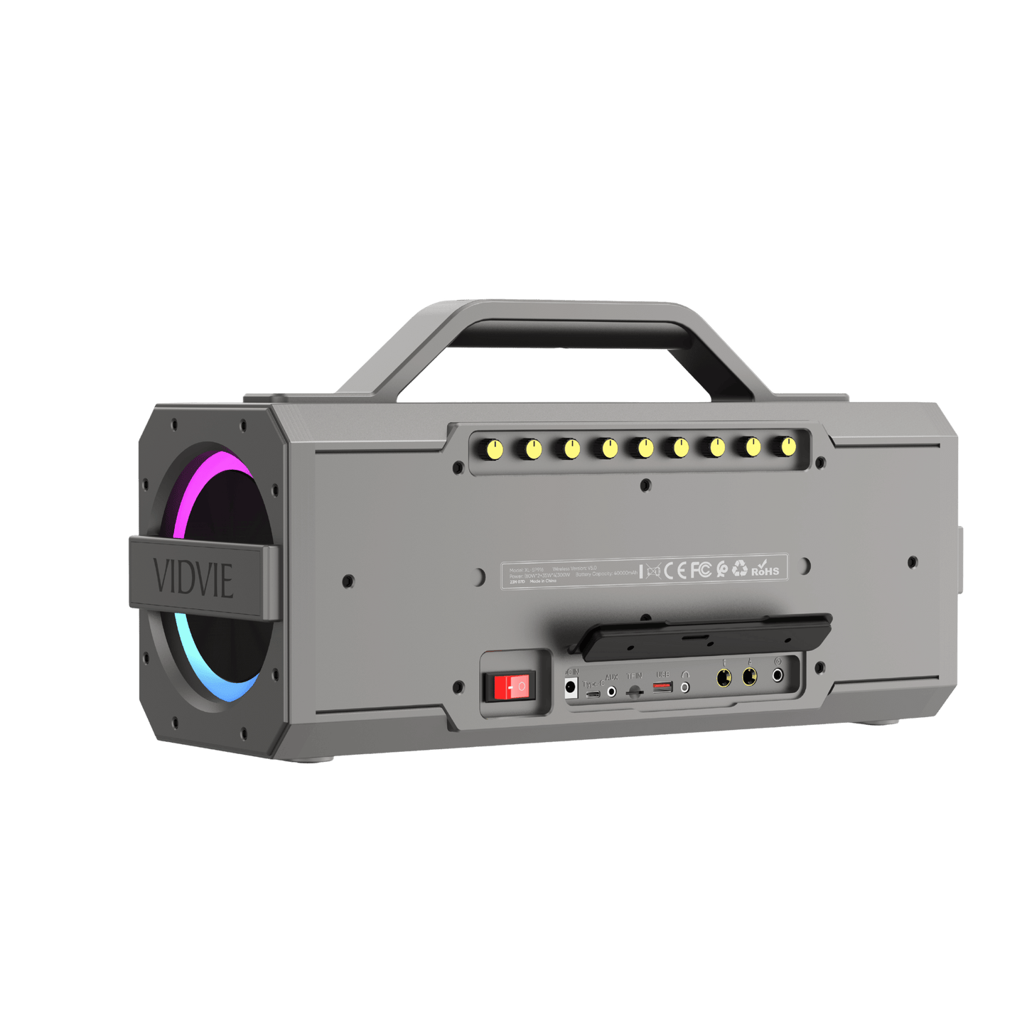 Portable LED Colorful Outdoor Multi-functional Dual-Mic Karaoke Wireless Speaker